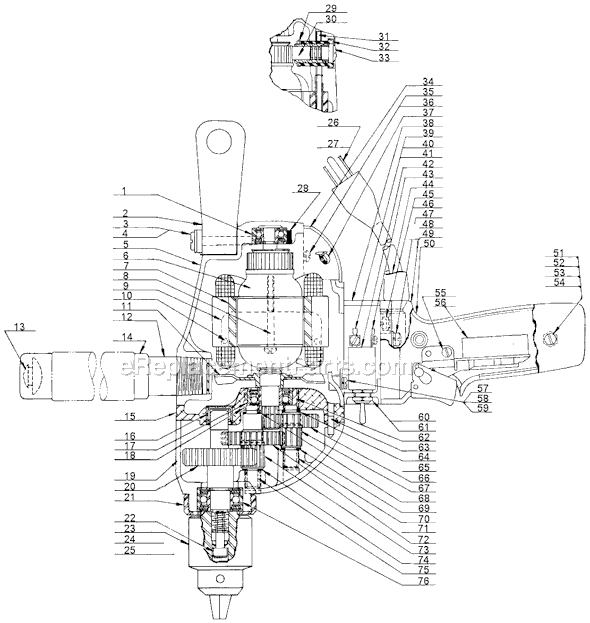 Page A Diagram and Parts List for 1322 Type 2 Black and Decker Electric Drill